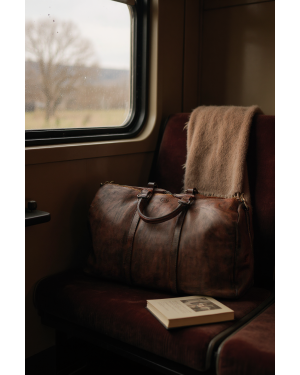 Fortress Borsone da Viaggio in Vera Pelle